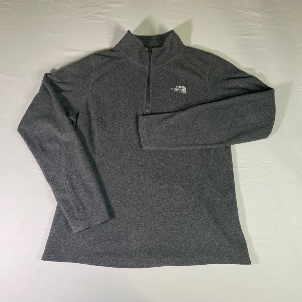THE NORTH FACE Women's Size M 1/4 Zip Light Fleece Pullover Gray. PRE-OWNED.